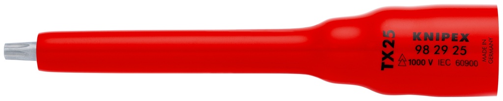 KNIPEX 98 29 25 VASO (DOBLE HEXÁGONO) PARA TX25 123 MM