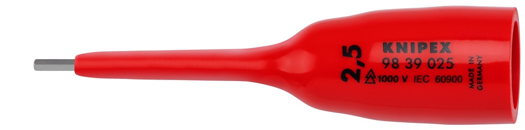KNIPEX 98 39 025 VASOS HEXAGONALES, PARA TORNILLOS CON HEXÁGONO INTERIOR CON CUADRADILLO 3/8" 92 MM