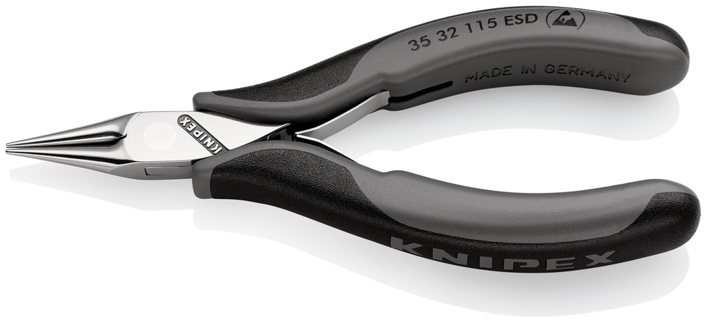 KNIPEX 35 32 115 ESD ALICATE DE MONTAJE PARA ELECTRÓNICA ESD CON ARTICULACIÓN MACHIHEMBRADA CON MANGOS MULTICOMPONENTES 115 MM