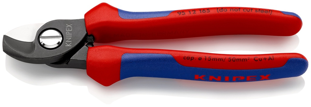 KNIPEX 95 12 165 SB TIJERAS CORTACABLES CON MANGOS MULTICOMPONENTES BARNIZADOS 165 MM