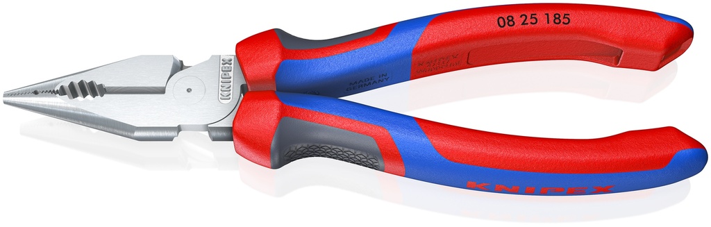 KNIPEX 08 25 185 ALICATE UNIVERSAL EN PUNTA CON MANGOS CONFORT CROMADO 192 MM