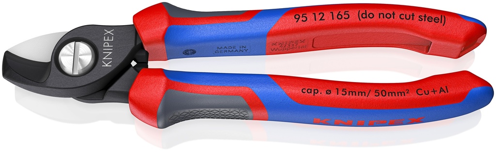 KNIPEX 95 12 165 TIJERAS CORTACABLES CON MANGOS CONFORT BARNIZADOS 179 MM