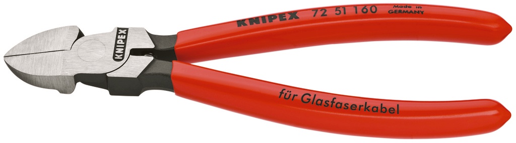 KNIPEX 72 51 160 ALICATE DE CORTE DIAGONAL PARA FIBRA ÓPTICA RECUBIERTOS DE PLÁSTICO 160 MM