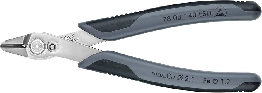KNIPEX 78 03 140 ESDSB ELECTRONIC SUPER KNIPS® XL ESD CON MANGOS MULTICOMPONENTES 140 MM
