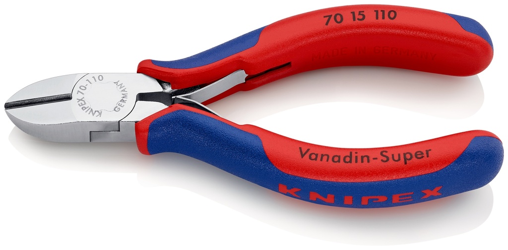 KNIPEX 70 15 110 ALICATE DE CORTE DIAGONAL CON MANGOS MULTICOMPONENTES CROMADO 110 MM