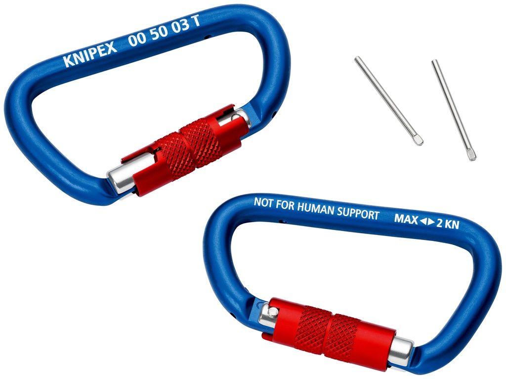 KNIPEX 00 50 03 T BK MOSQUETÓN 2 PIEZAS 82 MM