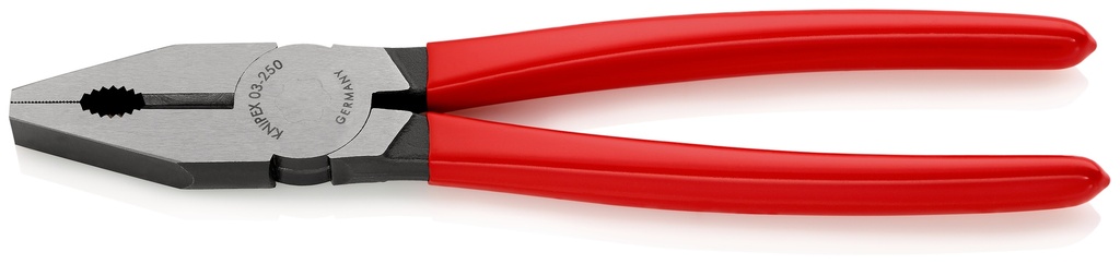 KNIPEX 03 01 250 EAN ALICATE UNIVERSAL RECUBIERTOS DE PLÁSTICO NEGRO ATRAMENTADO 250 MM