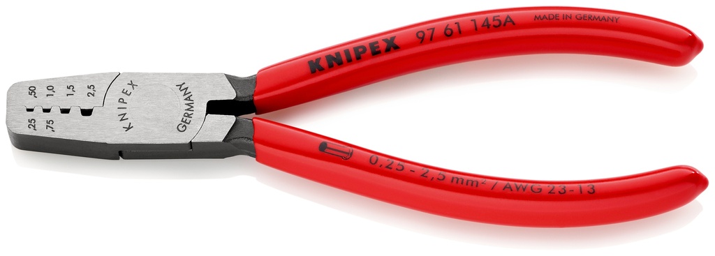 KNIPEX 97 61 145 A ALICATE PARA CRIMPAR PUNTERAS HUECAS RECUBIERTOS DE PLÁSTICO 145 MM