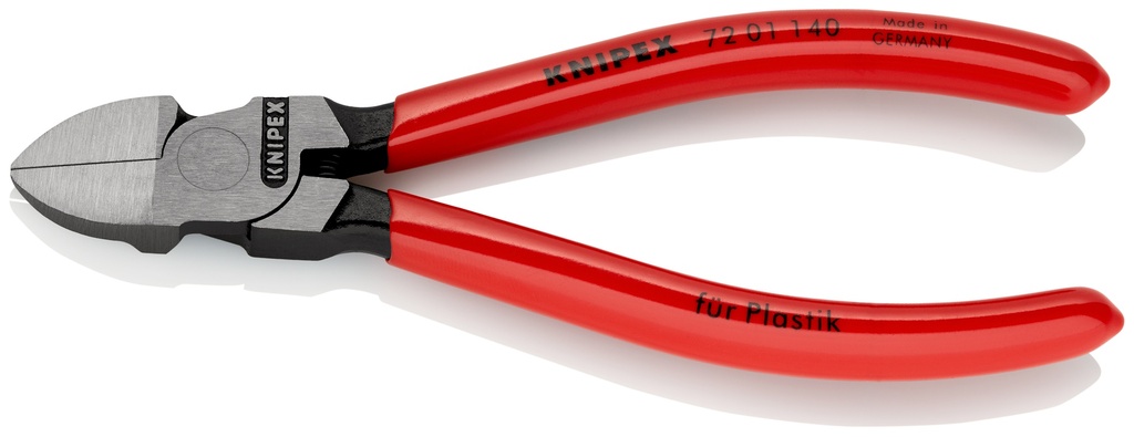 KNIPEX 72 01 140 ALICATES DE CORTE DIAGONAL PARA PLÁSTICOS RECUBIERTOS DE PLÁSTICO 140 MM