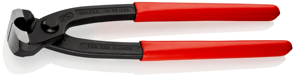 KNIPEX 10 98 I220 ALICATE PARA ABRAZADERAS DE OREJA RECUBIERTOS DE PLÁSTICO NEGRO ATRAMENTADO 220 MM