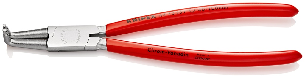 KNIPEX 44 23 J31 ALICATE PARA ARANDELAS PARA ARANDELAS INTERIORES EN TALADROS RECUBIERTOS DE PLÁSTICO CROMADO 215 MM