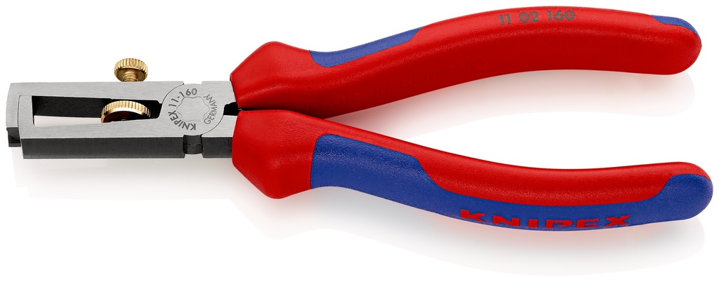 KNIPEX 11 02 160 ALICATE PELACABLES CON MUELLE DE APERTURA UNIVERSAL CON MANGOS MULTICOMPONENTES NEGRO ATRAMENTADO 160 MM