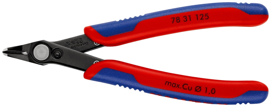 KNIPEX 78 31 125 ELECTRONIC SUPER KNIPS® CON MANGOS MULTICOMPONENTES BARNIZADOS 125 MM