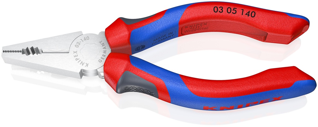 KNIPEX 03 05 140 ALICATE UNIVERSAL CON MANGOS CONFORT CROMADO 140 MM