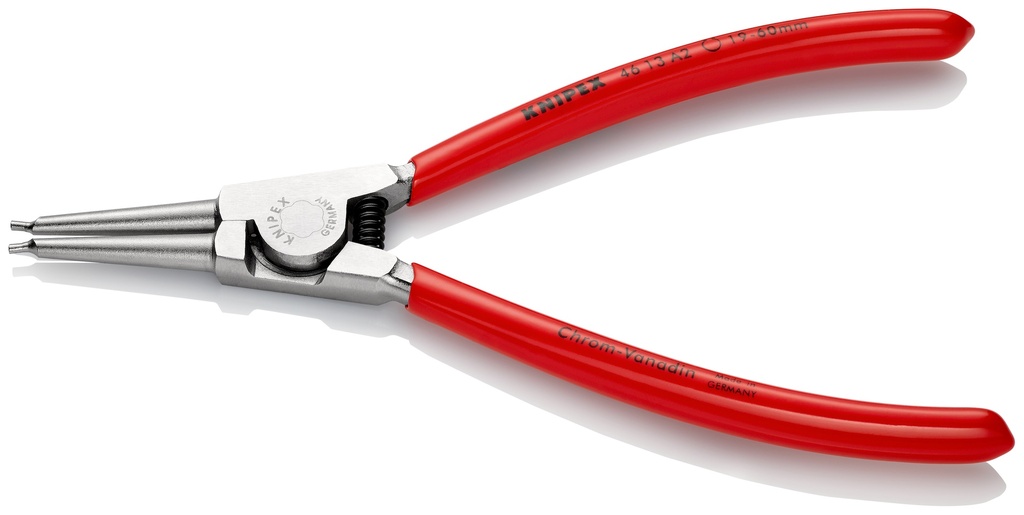 KNIPEX 46 13 A2 ALICATE PARA ARANDELAS PARA ARANDELAS EXTERIORES DE EJES RECUBIERTOS DE PLÁSTICO CROMADO 180 MM