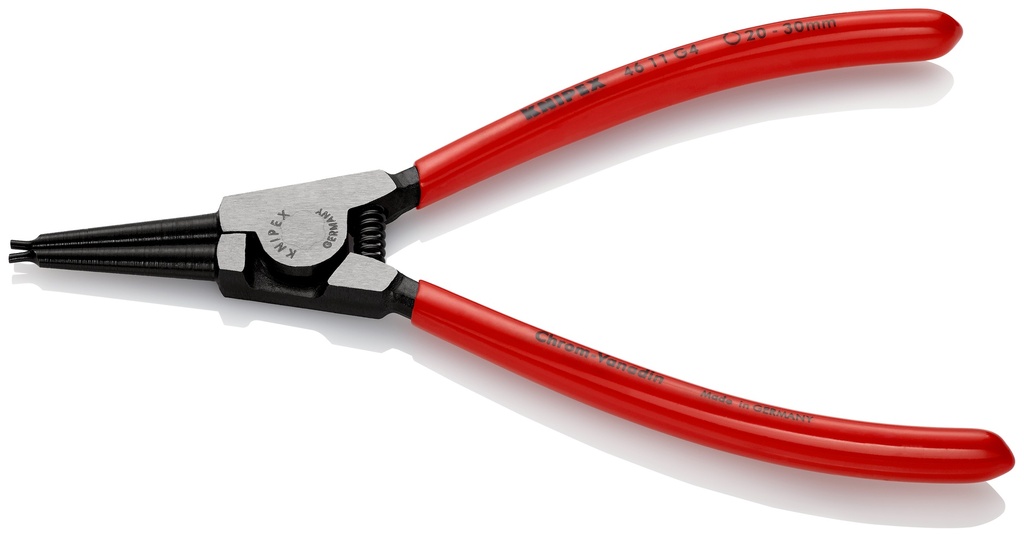 KNIPEX 46 11 G4 ALICATE PARA ARANDELAS PARA ARANDELAS DE SUJECIÓN EN EJES RECUBIERTOS DE PLÁSTICO NEGRO ATRAMENTADO 180 MM