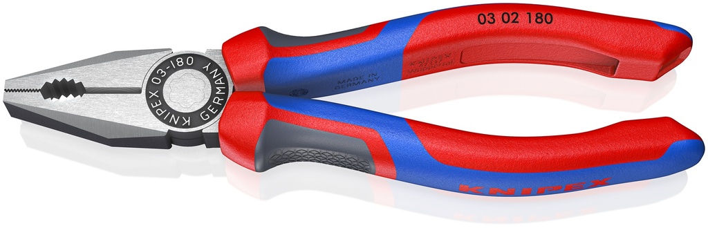 KNIPEX 03 02 180 SB ALICATE UNIVERSAL CON MANGOS CONFORT NEGRO ATRAMENTADO 180 MM