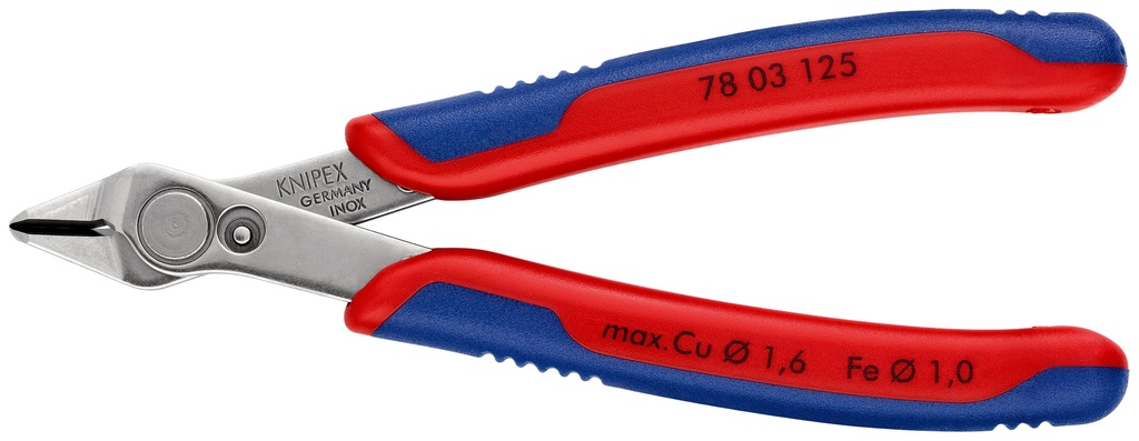 KNIPEX 78 03 125 ELECTRONIC SUPER KNIPS® CON MANGOS MULTICOMPONENTES 125 MM