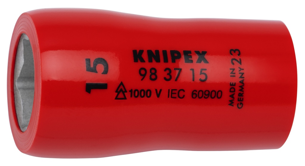 KNIPEX 98 37 15 VASO HEXAGONAL PARA TORNILLOS DE CABEZA HEXAGONAL CON CUADRADILLO 3/8" 47 MM