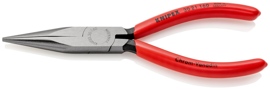 KNIPEX 30 21 160 ALICATE DE BOCA LARGA RECUBIERTOS DE PLÁSTICO NEGRO ATRAMENTADO 160 MM