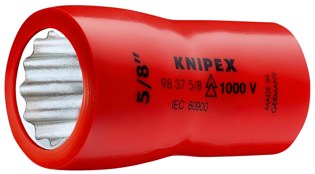 KNIPEX 98 37 3/8" VASO (DOBLE HEXÁGONO) CON CUADRADILLO 3/8" 42 MM