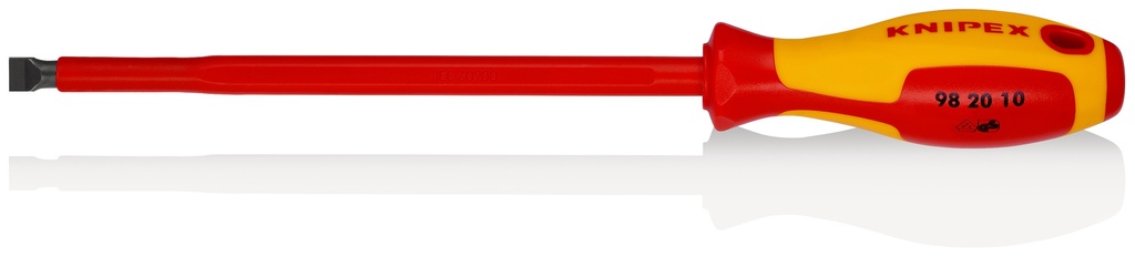 KNIPEX 98 20 10 DESTORNILLADORES PARA TORNILLOS PLANOS MANGO AISLANTE EN DOS COMPONENTES, SEGÚN NORMA VDE BARNIZADOS 320 MM