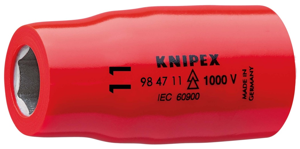 KNIPEX 98 47 11 VASO HEXAGONAL PARA TORNILLOS DE CABEZA HEXAGONAL CON CUADRADILLO 1/2" 54 MM