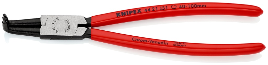 KNIPEX 44 21 J31 ALICATE PARA ARANDELAS PARA ARANDELAS INTERIORES EN TALADROS RECUBIERTOS DE PLÁSTICO NEGRO ATRAMENTADO 215 MM