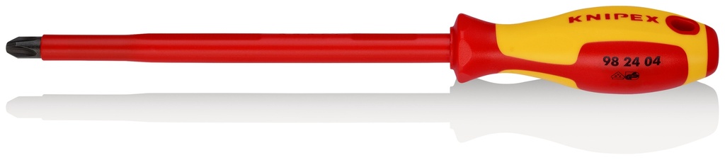 KNIPEX 98 24 04 DESTORNILLADOR PARA TORNILLOS CRUCIFORMES PHILLIPS® MANGO AISLANTE EN DOS COMPONENTES, SEGÚN NORMA VDE BARNIZADOS 320 MM