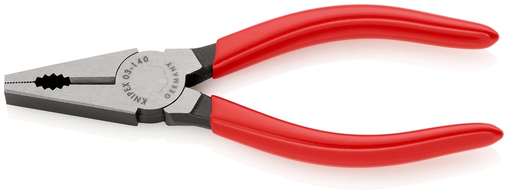 KNIPEX 03 01 140 EAN ALICATE UNIVERSAL RECUBIERTOS DE PLÁSTICO NEGRO ATRAMENTADO 140 MM