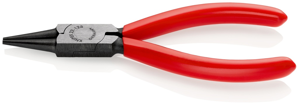 KNIPEX 22 01 125 ALICATE DE BOCA REDONDA RECUBIERTOS DE PLÁSTICO NEGRO ATRAMENTADO 125 MM