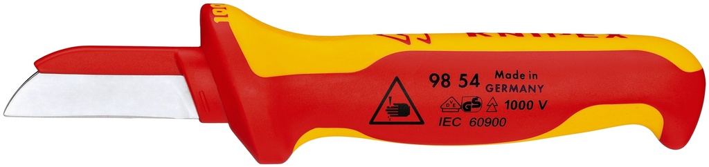 KNIPEX 98 54 CUCHILLO PARA CABLE MANGO AISLANTE EN DOS COMPONENTES, SEGÚN NORMA VDE 190 MM
