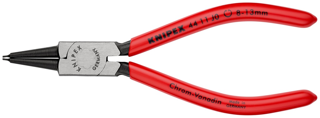 KNIPEX 44 11 J0 ALICATE PARA ARANDELAS PARA ARANDELAS INTERIORES EN TALADROS RECUBIERTOS DE PLÁSTICO NEGRO ATRAMENTADO 140 MM