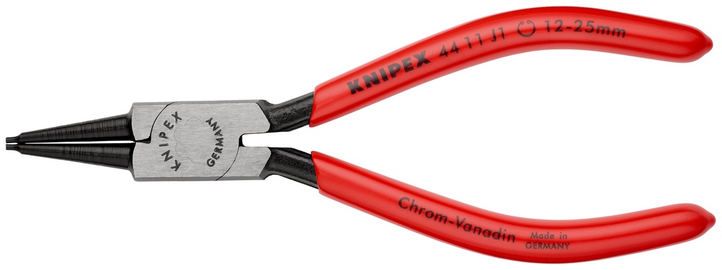 KNIPEX 44 11 J1 ALICATE PARA ARANDELAS PARA ARANDELAS INTERIORES EN TALADROS RECUBIERTOS DE PLÁSTICO NEGRO ATRAMENTADO 140 MM
