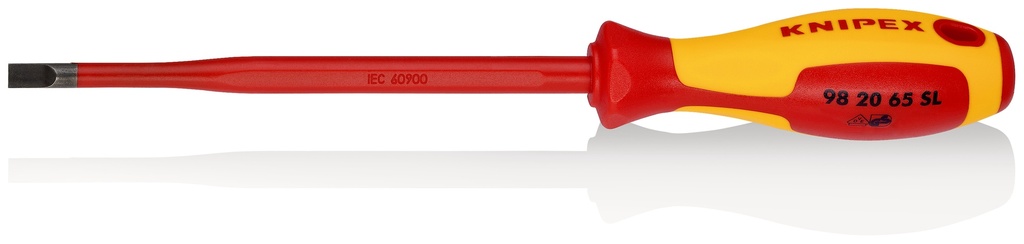 KNIPEX 98 20 65 SL DESTORNILLADOR (SLIM) PARA TORNILLOS PLANOS MANGO AISLANTE EN DOS COMPONENTES, SEGÚN NORMA VDE BARNIZADOS 262 MM
