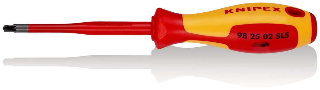 KNIPEX 98 25 02 SLS DESTORNILLADOR (SLIM) PLUSMINUS POZIDRIV® MANGO AISLANTE EN DOS COMPONENTES, SEGÚN NORMA VDE BARNIZADOS 212 MM