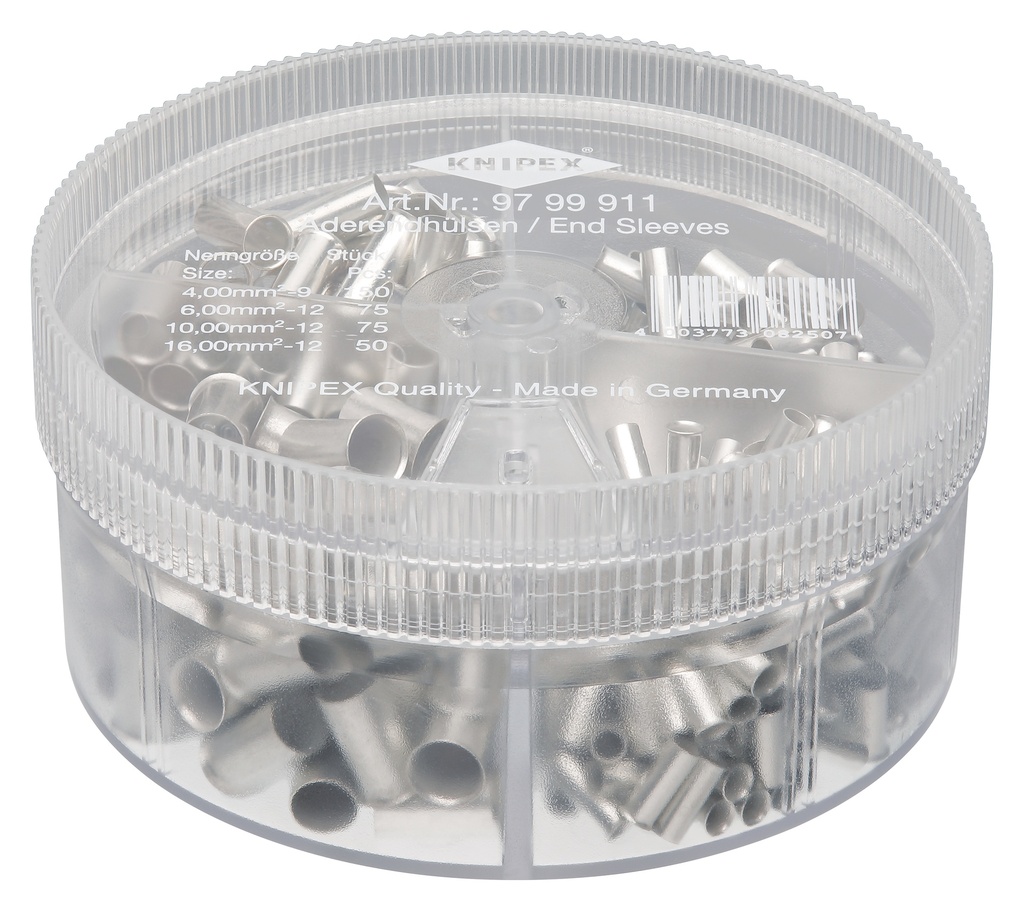 KNIPEX 97 99 911 CAJAS DE SURTIDOS CON PUNTERAS HUECAS AISLADAS 4 UNIDADES