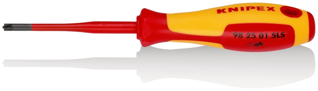KNIPEX 98 25 01 SLS DESTORNILLADOR (SLIM) PLUSMINUS POZIDRIV® MANGO AISLANTE EN DOS COMPONENTES, SEGÚN NORMA VDE BARNIZADOS 187 MM