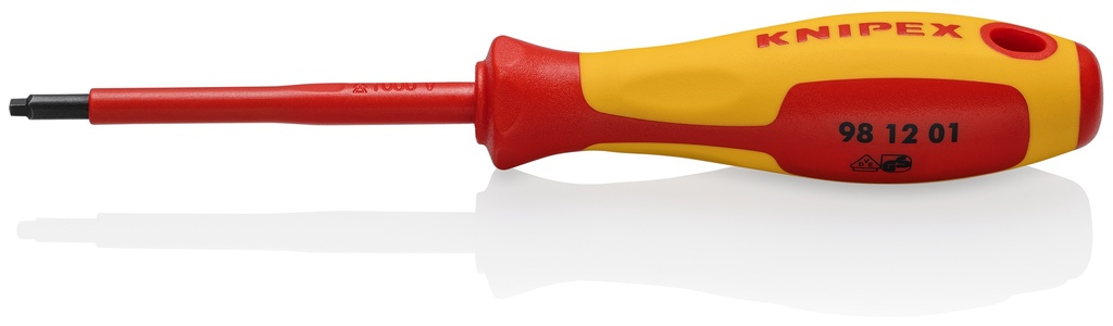 KNIPEX 98 12 01 DESTORNILLADOR R1 AISLADOS CON FUNDAS MULTICOMPONENTES, SEGÚN NORMA VDE BARNIZADOS 185 MM