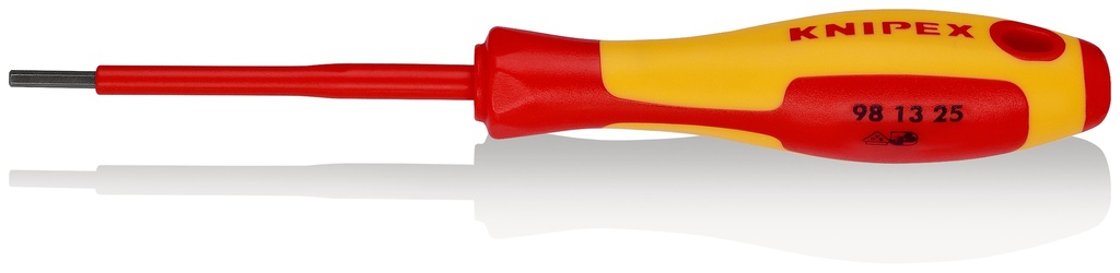 KNIPEX 98 13 25 DESTORNILLADOR PARA TORNILLOS DE HEXÁGONO INTERIOR AISLADOS CON FUNDAS MULTICOMPONENTES, SEGÚN NORMA VDE BARNIZADOS 177 MM