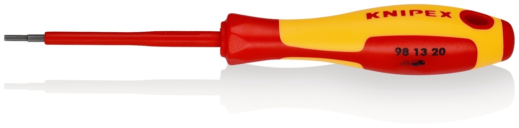 KNIPEX 98 13 20 DESTORNILLADOR PARA TORNILLOS DE HEXÁGONO INTERIOR AISLADOS CON FUNDAS MULTICOMPONENTES, SEGÚN NORMA VDE BARNIZADOS 175 MM