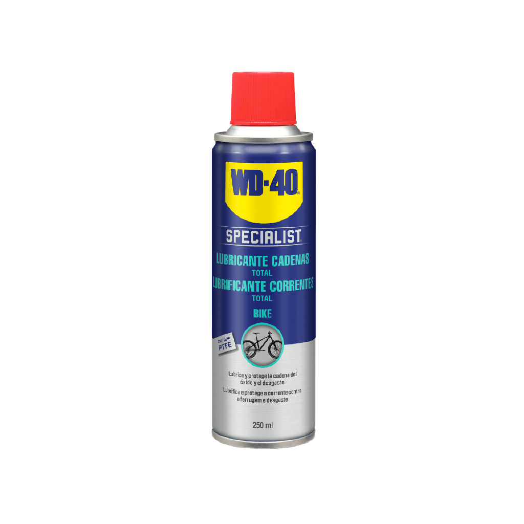 LUBRICANTE DE CADENA BIKE TOTAL WD40 250 ml