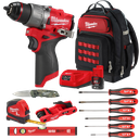 CONJUNTO MOCHILA CON HERRAMIENTAS + TALADRO PERCUTOR M12FPD20