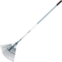 ESCOBA AJUSTABLE DIENTE PLANO PARA LIMPIEZA DE CÉSPED 3042 CON MANGO ALUMINIO