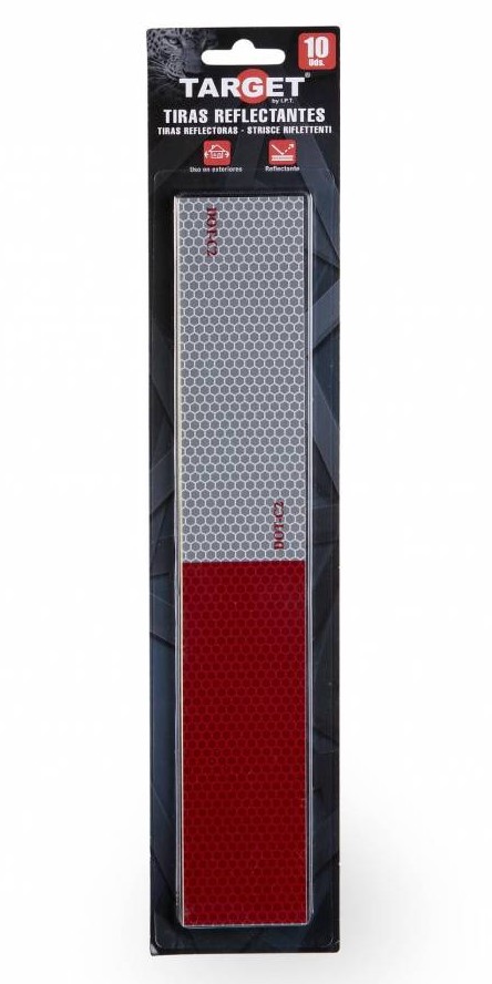 TIRAS REFLECTANTES ROJO-BLANCA PARA EXTERIORES 10 uds.