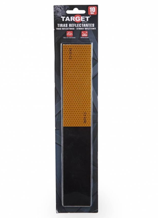TIRAS REFLECTANTES AMARILLO-NEGRO PARA EXTERIORES 10 uds.
