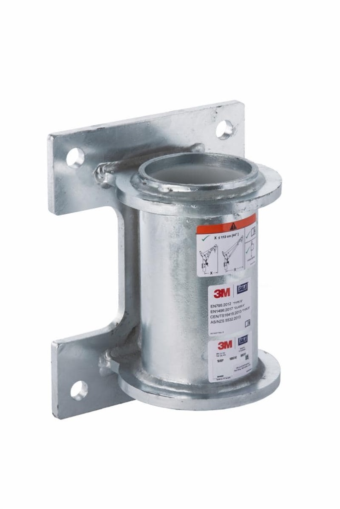 BASE DE MONTAJE EN PARED PARA PESCANTE PARA ESPACIOS CONFINADOS, GALVANIZADA