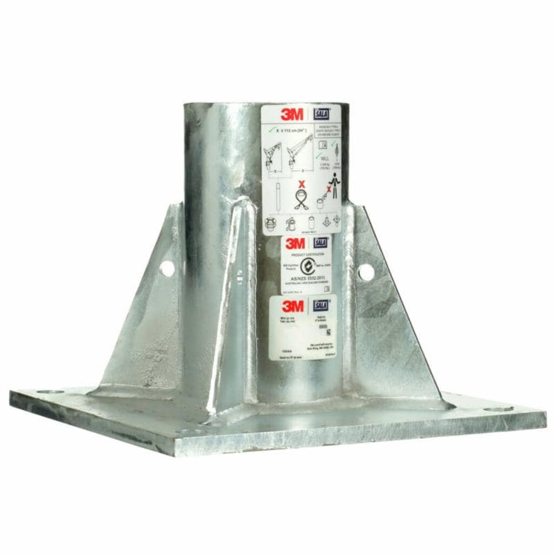 BASE DE MONTAJE EN SUELO PARA PESCANTE PARA ESPACIOS CONFINADOS, GALVANIZADA