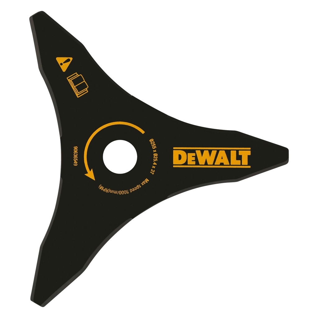CUCHILLA PARA MATORRALES DE 3 PUNTAS 250 mm PARA CORTAR HIERBAS DIFÍCILES Y SETOS ESPINOSOS