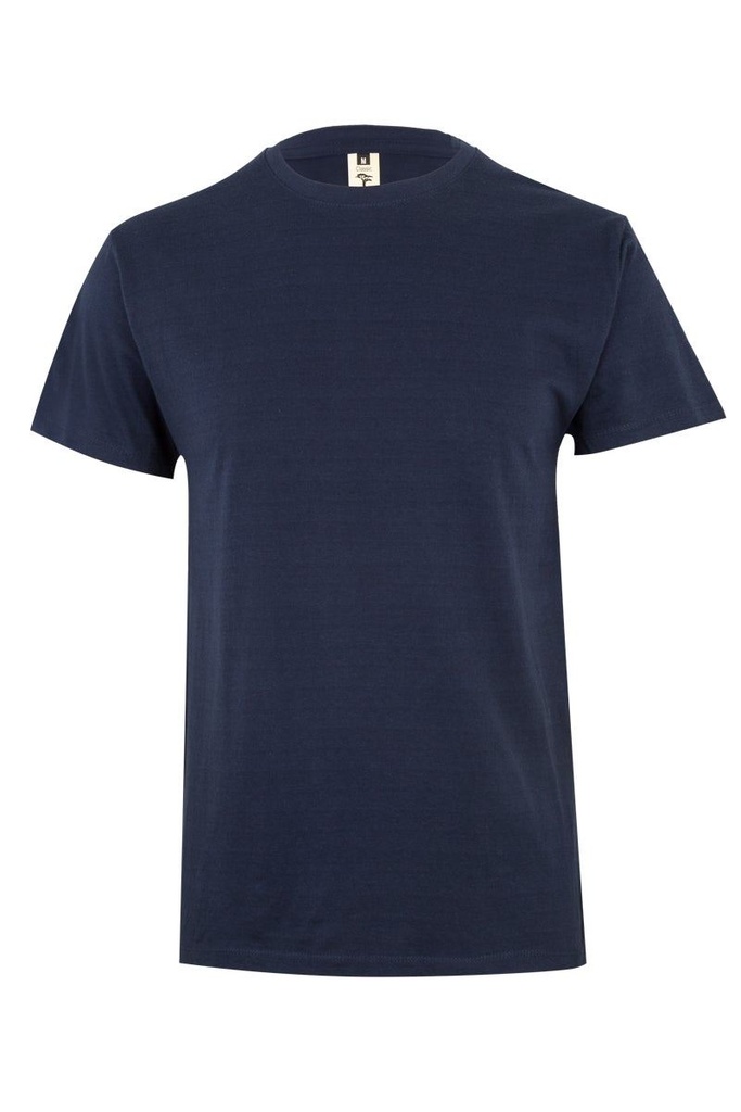 CAMISETA BÁSICA AZUL NAVY 100% ALGODÓN XXL